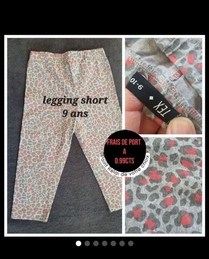 Legging short pantacourt fille 9/10 ans tex