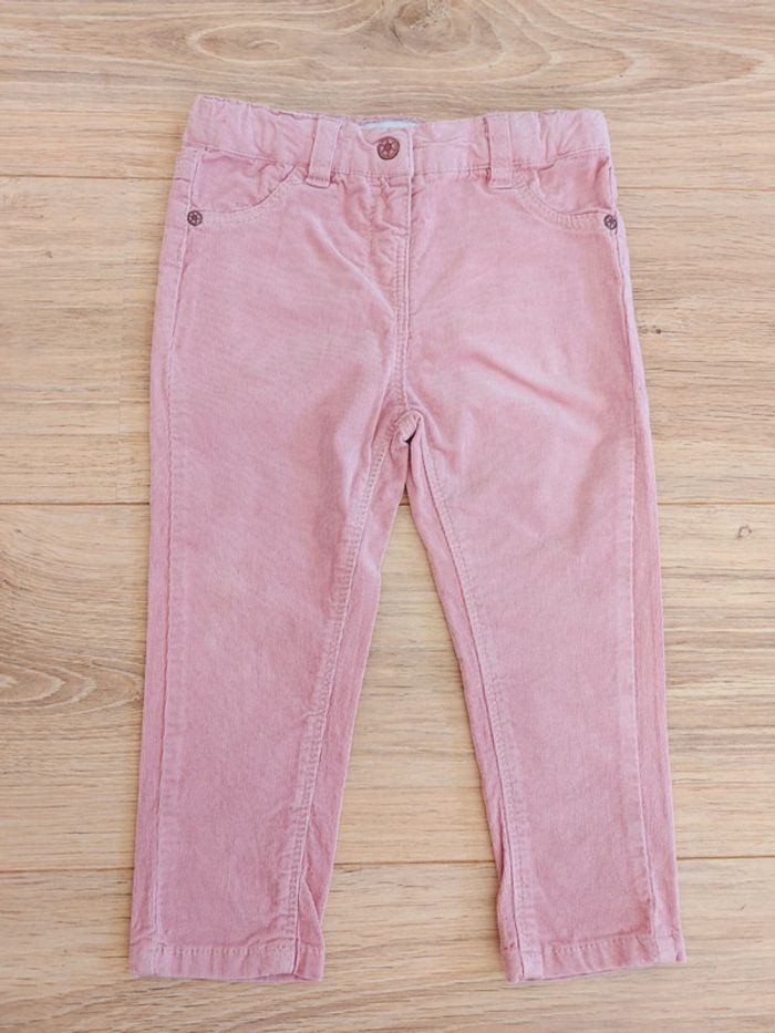Pantalon rose en velours Creeks 24 mois