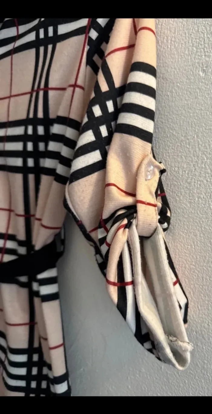 Robe chemise beige / noir T6.7 ans - photo numéro 4