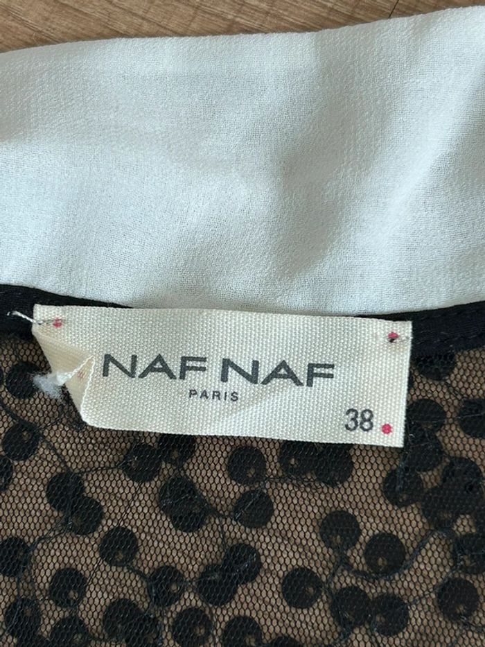 Combishort noir et blanc avec sequins Naf Naf taille 38 jamais porté - photo numéro 15