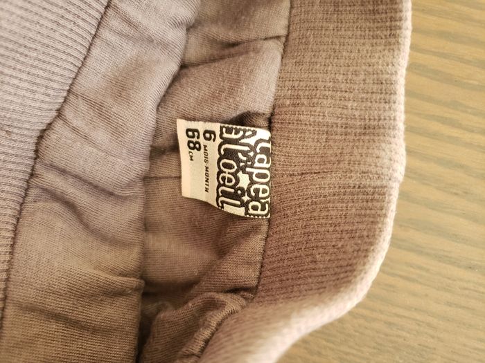 Pantalon gris en velour TAO 6 mois - photo numéro 4