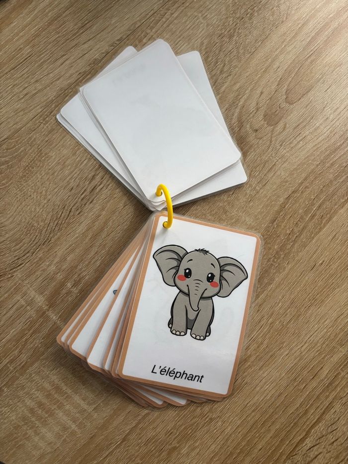 Lot de 12 cartes éducatives des animaux - photo numéro 2