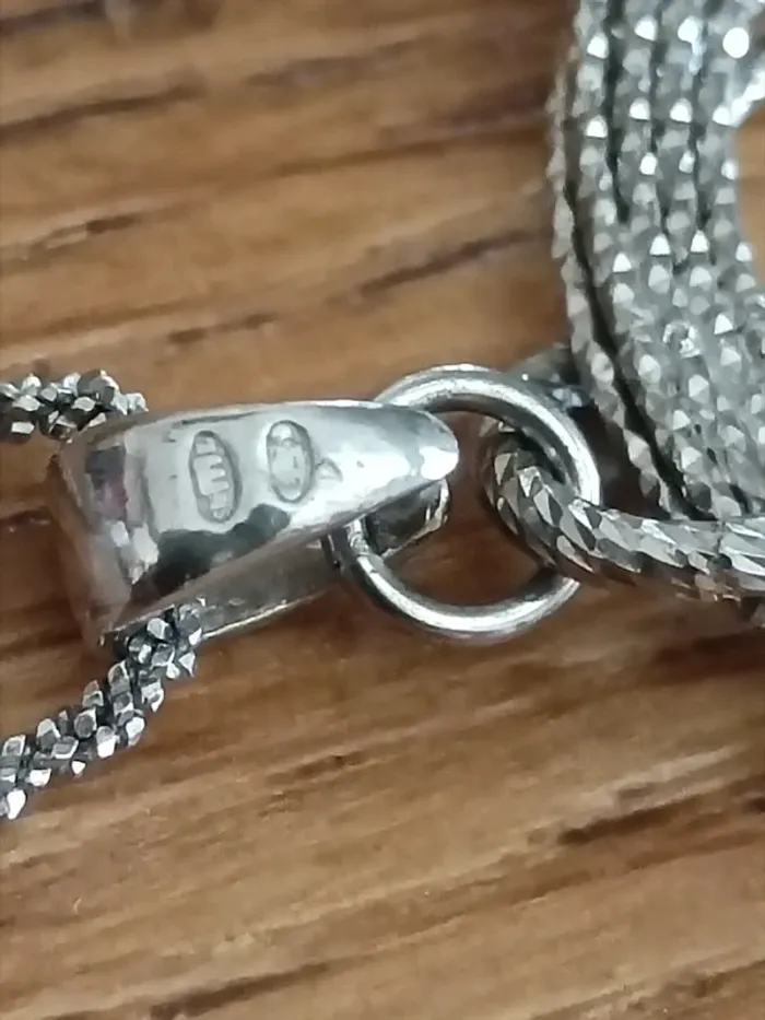 Collier en argent rhodié et zircon - photo numéro 4