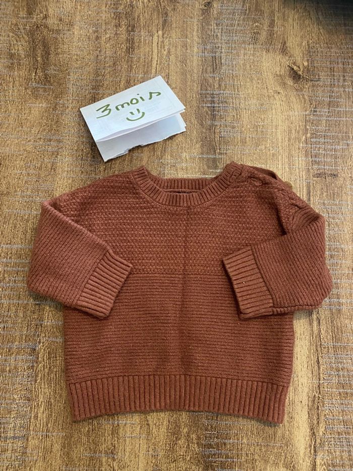 Pull en maille taille 3 mois Kiabi - photo numéro 2