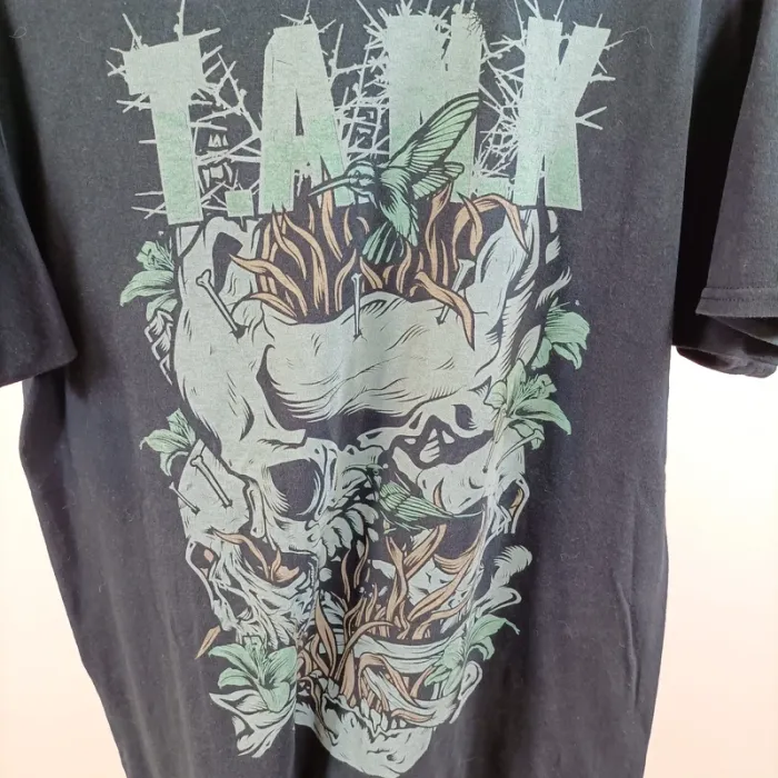 T-shirt Tank heavy metal bleu oversize Gildan heavy cotton L A1505 - photo numéro 2