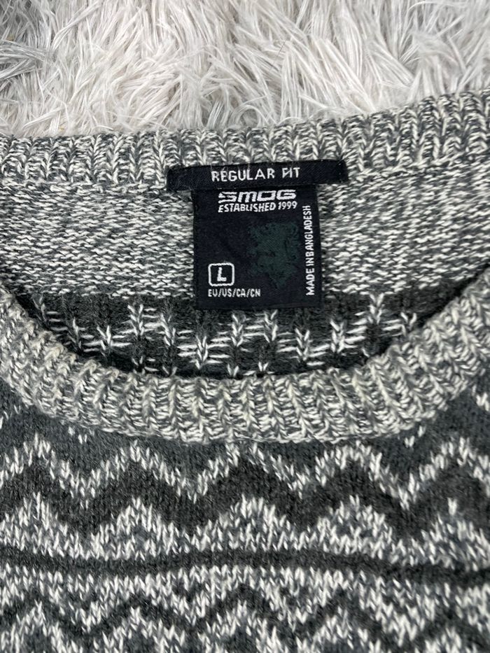 Pull D’hiver Vintage 90s Regular Fit L/L Homme Gris - photo numéro 5