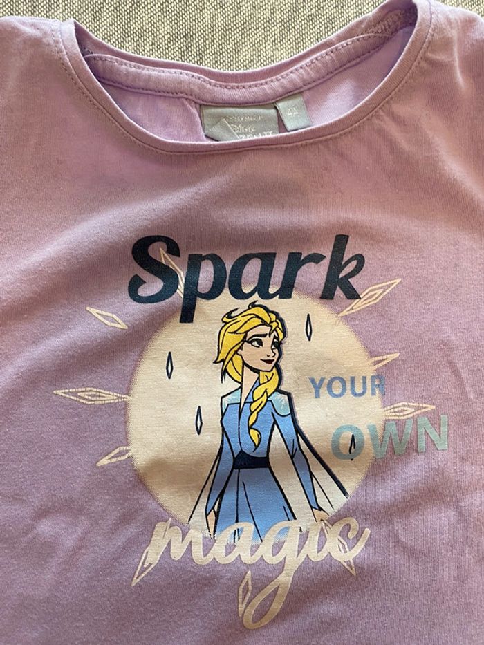 T shirt manches longues reine des neiges 4 ans - photo numéro 2