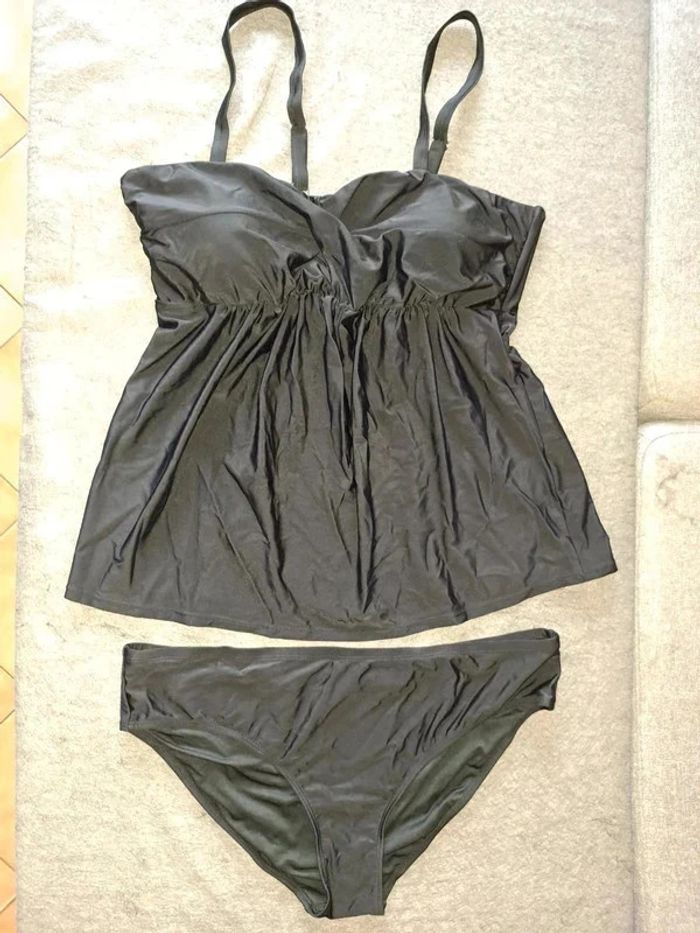 Maillot de bain noir 2 pièces en 2XL