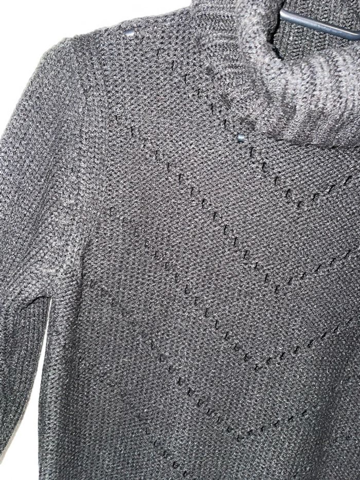 Pull chaud col roulé noir M h&m - photo numéro 2