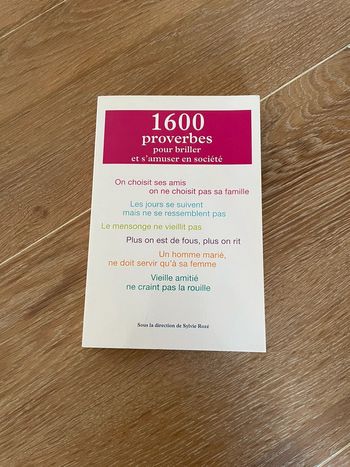 Livre « 1600 Proverbes pour briller et s’amuser en société »