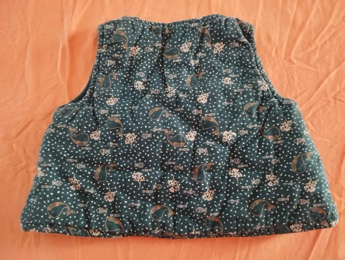 * Gilet chaud sans manche motifs poissons corail T9M Sergent Major - photo numéro 5