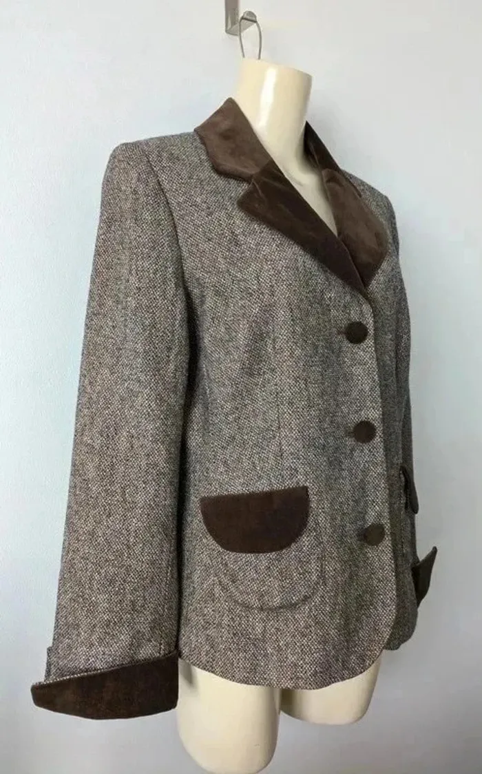 Veste en laine velours soie - Anne Weyburn- taille 40 - photo numéro 3