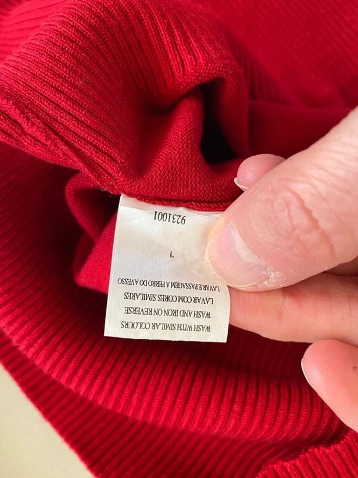 Pull col roulé Cintre à Cintre en maille rouge vif taille 7 L ou XL - photo numéro 14