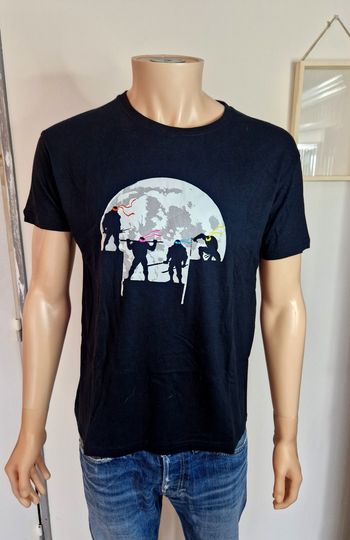 Jhk T-shirt Noir Droit Homme M Pop Culture Tortues Ninja