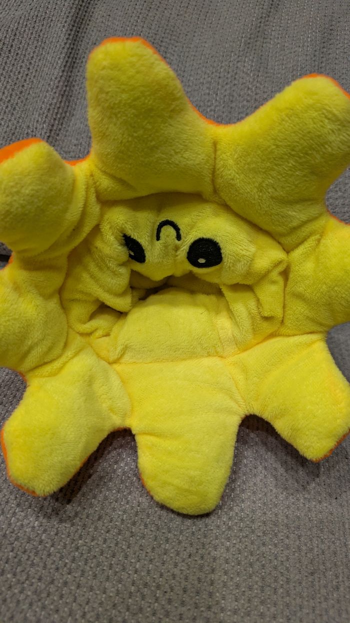 🐙 Peluche Pieuvre Réversible - Jaune & Orange (Humeur) 🐙 - photo numéro 6