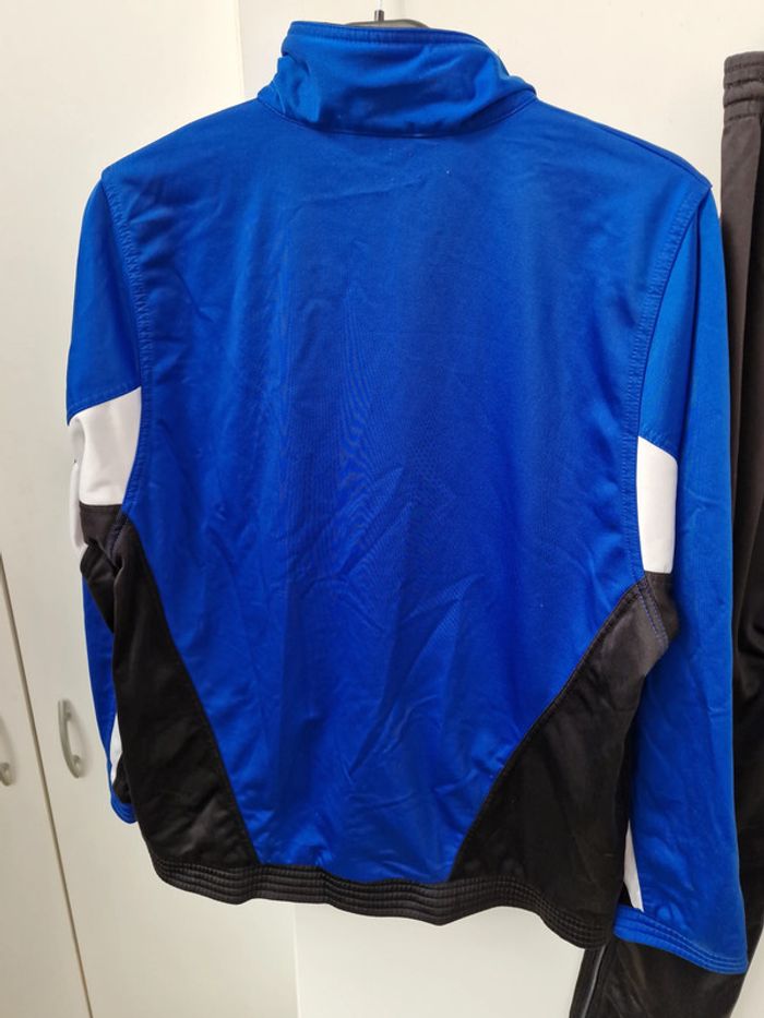 Ensemble Survetement Jogging Football Veterans Erima Bleu Noir - photo numéro 10