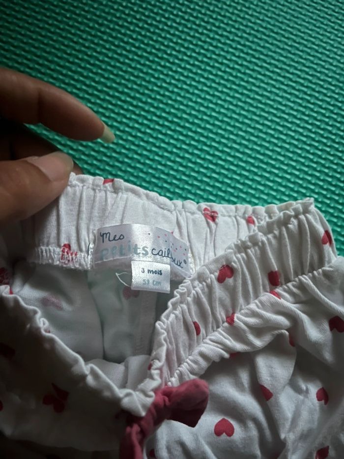 Short bloomer cœur mes petits cailloux 3M - photo numéro 2