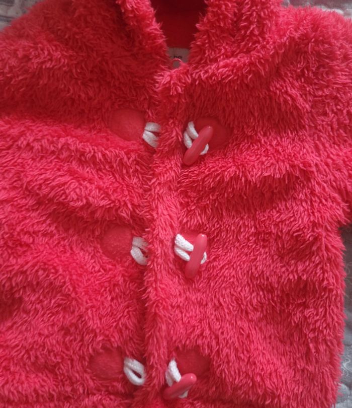 Gilet pilou pilou rouge 6 mois - photo numéro 3