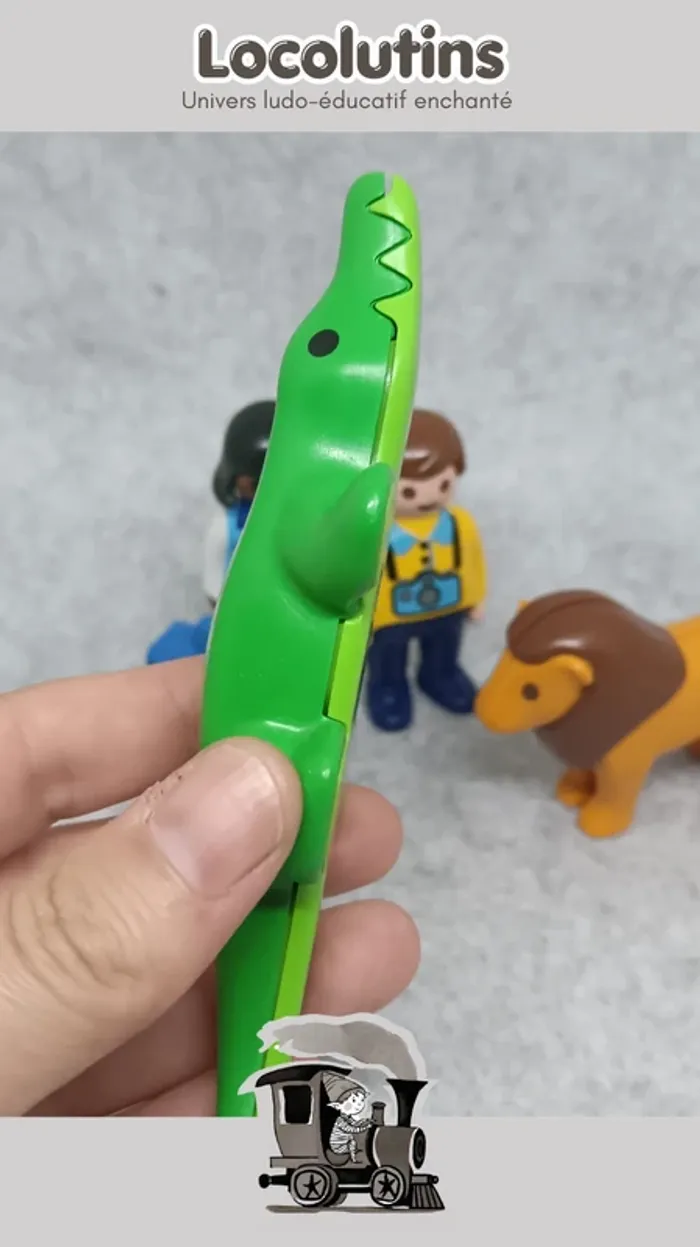🚂 Playmobil 1.2.3 animaux safari valise voyage - photo numéro 2