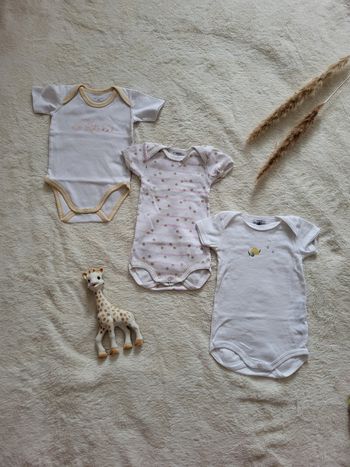 Bodies manches courtes x3 petit bateau