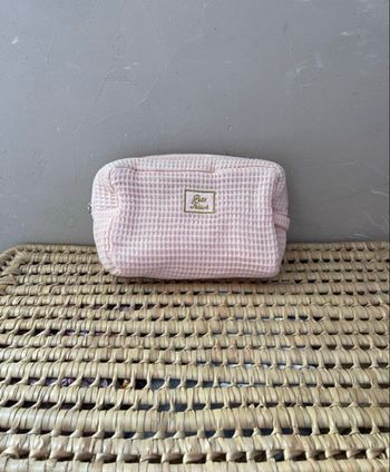 Trousse de toilette en nid d’abeille rose - BB&CO