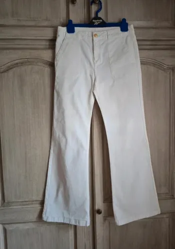 Jean blanc évasé flare Gérard darel taille 40