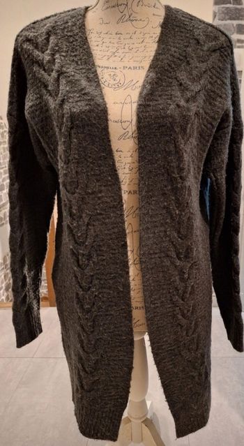 Cardigan sans fermeture gris taille 36 