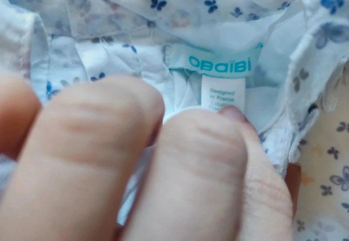 Blouse obaibi papillons 6 mois - dressing trié par tailles - photo numéro 2