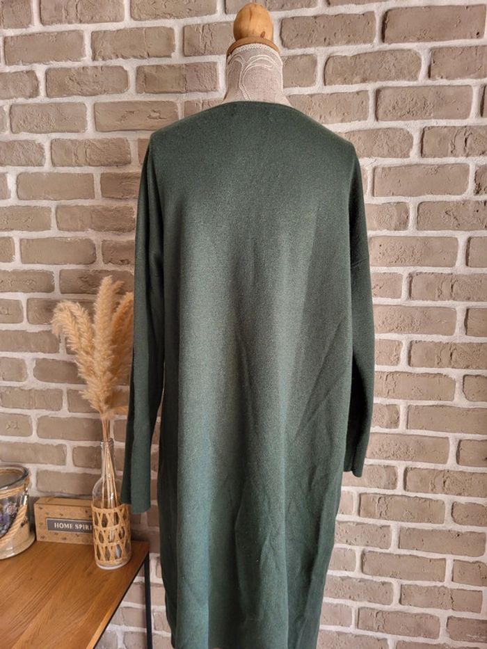 Robe pull en cachemire et soie vert foncé Eric Bompard - photo numéro 13