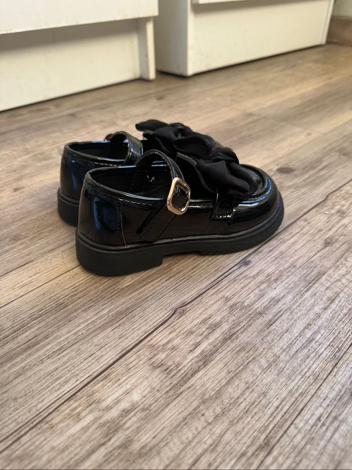Derbies mary jane vernie noir noeud - photo numéro 2
