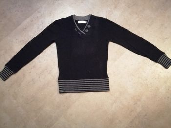 Pull noir et gris Taille 1 Cache-Cache