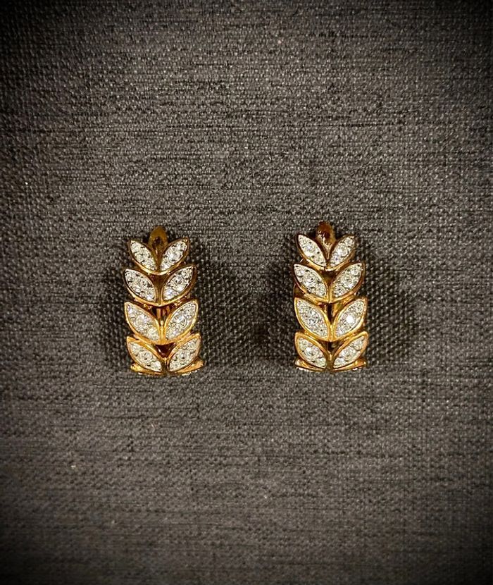 Boucles D’Oreilles Vintage Doré Neuves - photo numéro 2