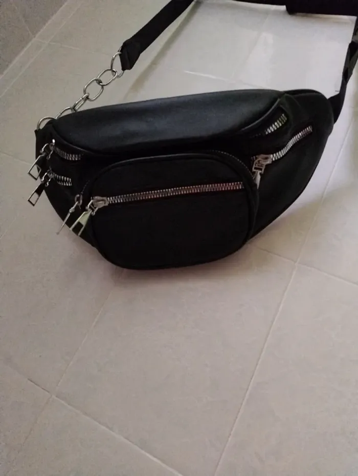 Sac banane noir et doré - photo numéro 2