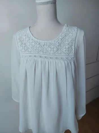 Blouse en voile manches chauves-souris
