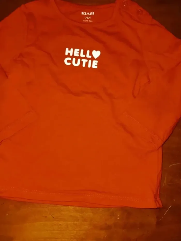 Tee-shirt rouge 9 mois kiabi