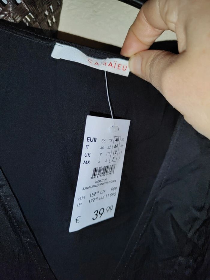 Robe noire neuve camaïeu taille 40 - photo numéro 2