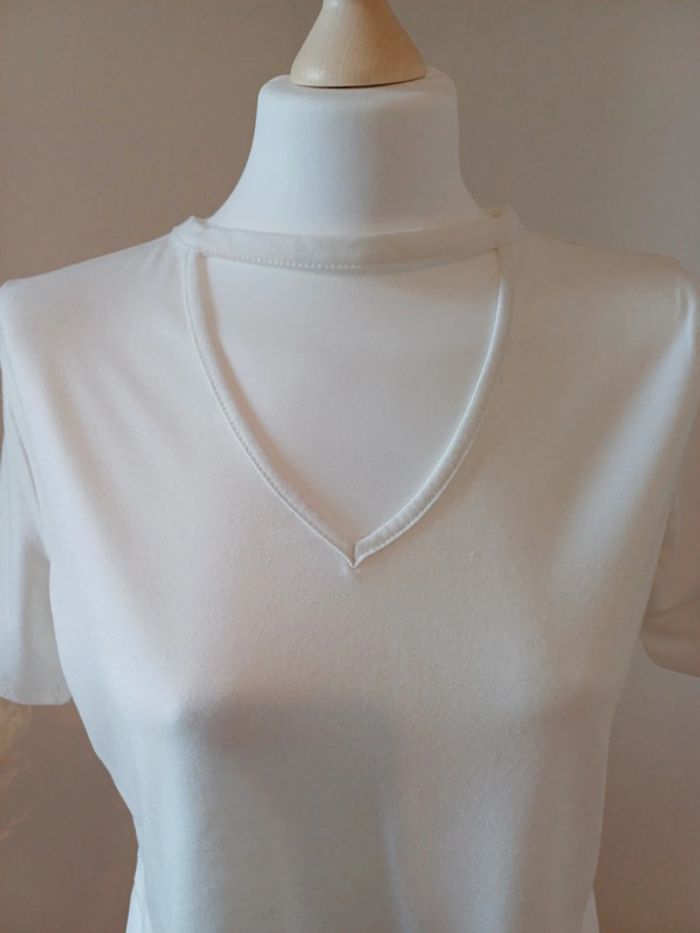 Top court blanc Romwe taille S 36 - photo numéro 2