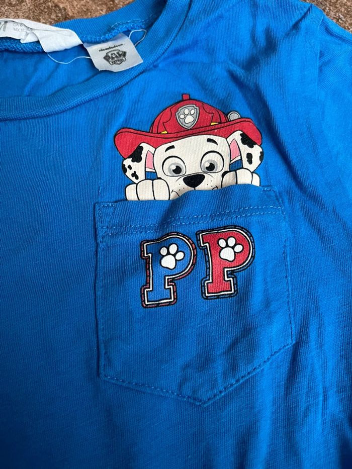 Teeshirt Pat patrouille 7-8ans manches courtes