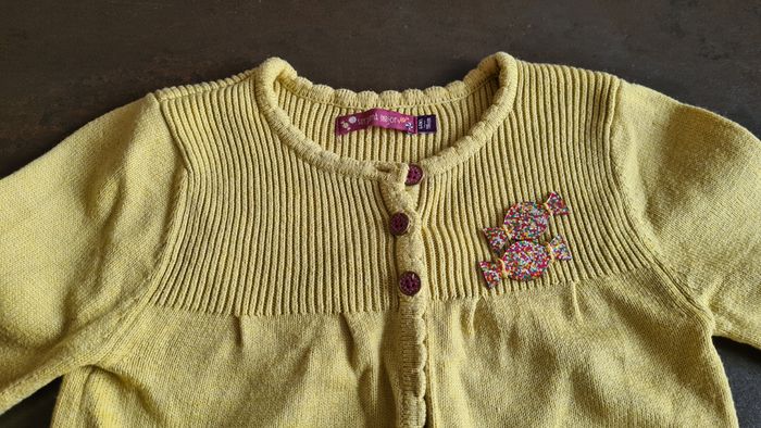 Joli gilet fille 6 ans vert anis, Sergent major - photo numéro 4