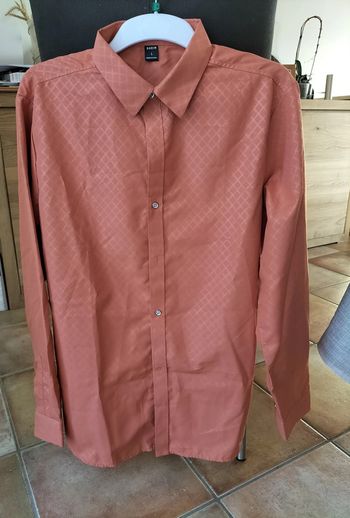 Chemise homme orange taille L neuve