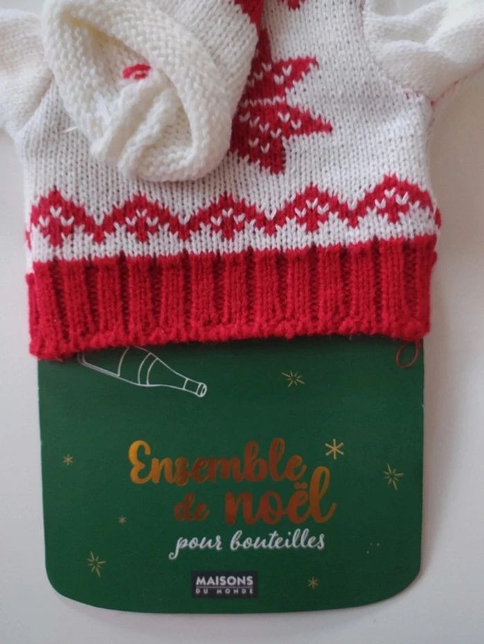 Ensemble Pull et petit chapeau de Noël pour bouteilles Maison du Monde neufs - photo numéro 3