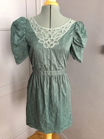 Robe manches bouffantes coton