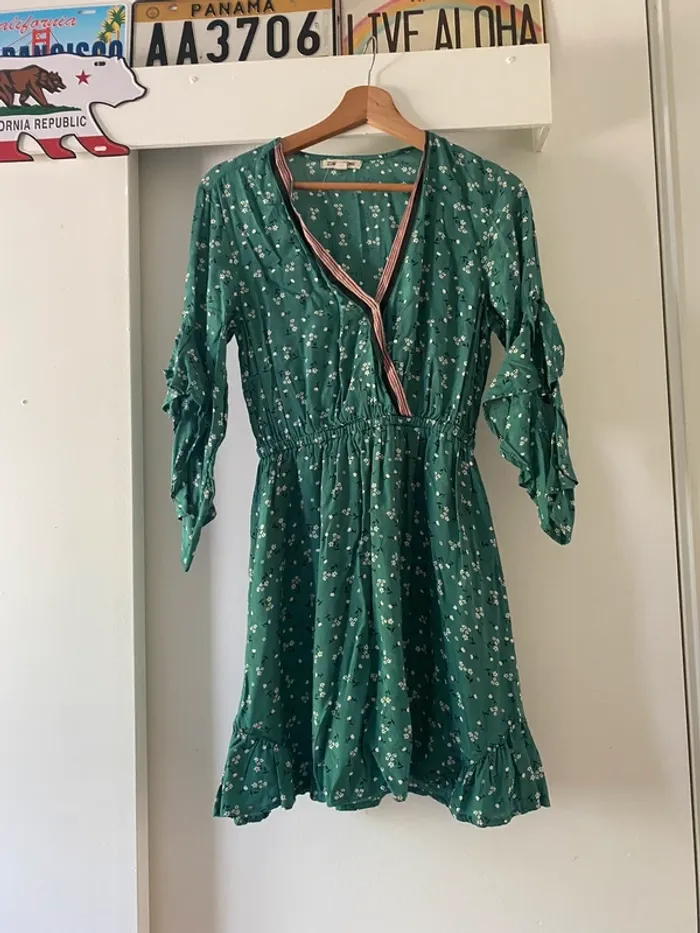 Robe verte à fleurs - Billabong - photo numéro 3