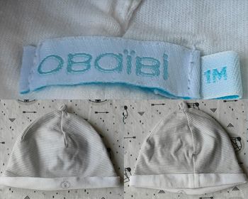 Bonnet rayé taille 1 mois