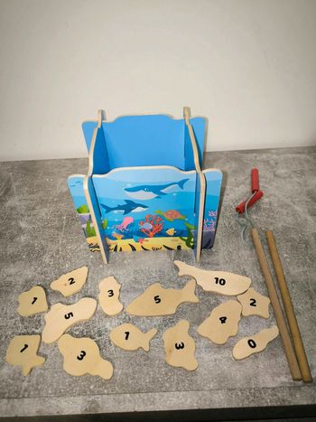 Jeux de pêche en bois