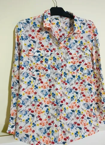 Camisa branco florida Promod