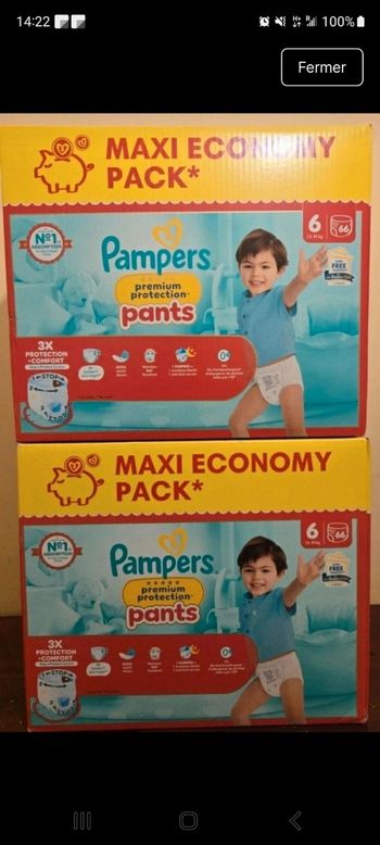 2 packs de 66 couches