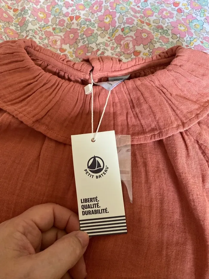 Blouse neuve gaz de coton petit bateau 6 ans - photo numéro 3