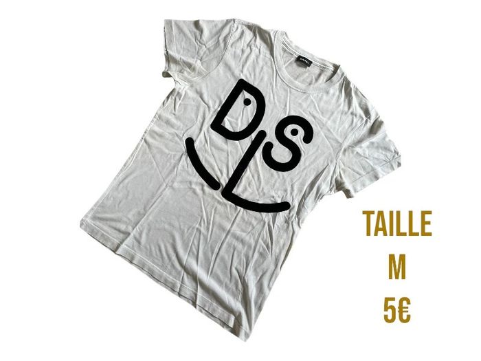 T-shirt Diesel noir et blanc taille M