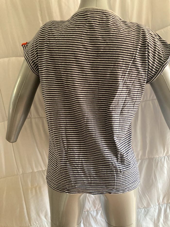 Tee shirt à manches courtes rayé taille L marque tex - photo numéro 4